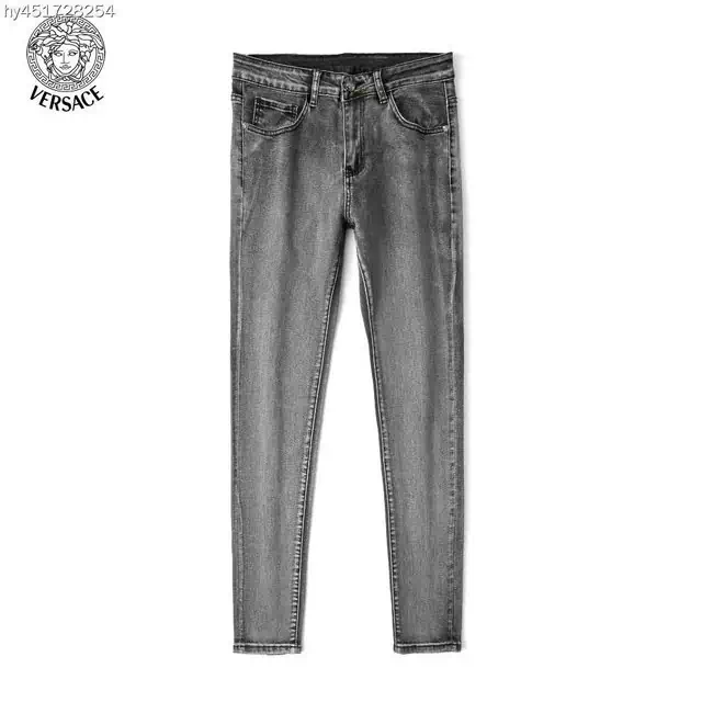 versace jeans couture slim fit stitched jean gray medusa